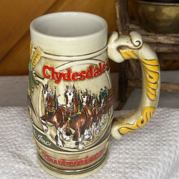 Budweiser Other - Budweiser Clydesdales Beer Stein Mug Anheuser Busch Vintage